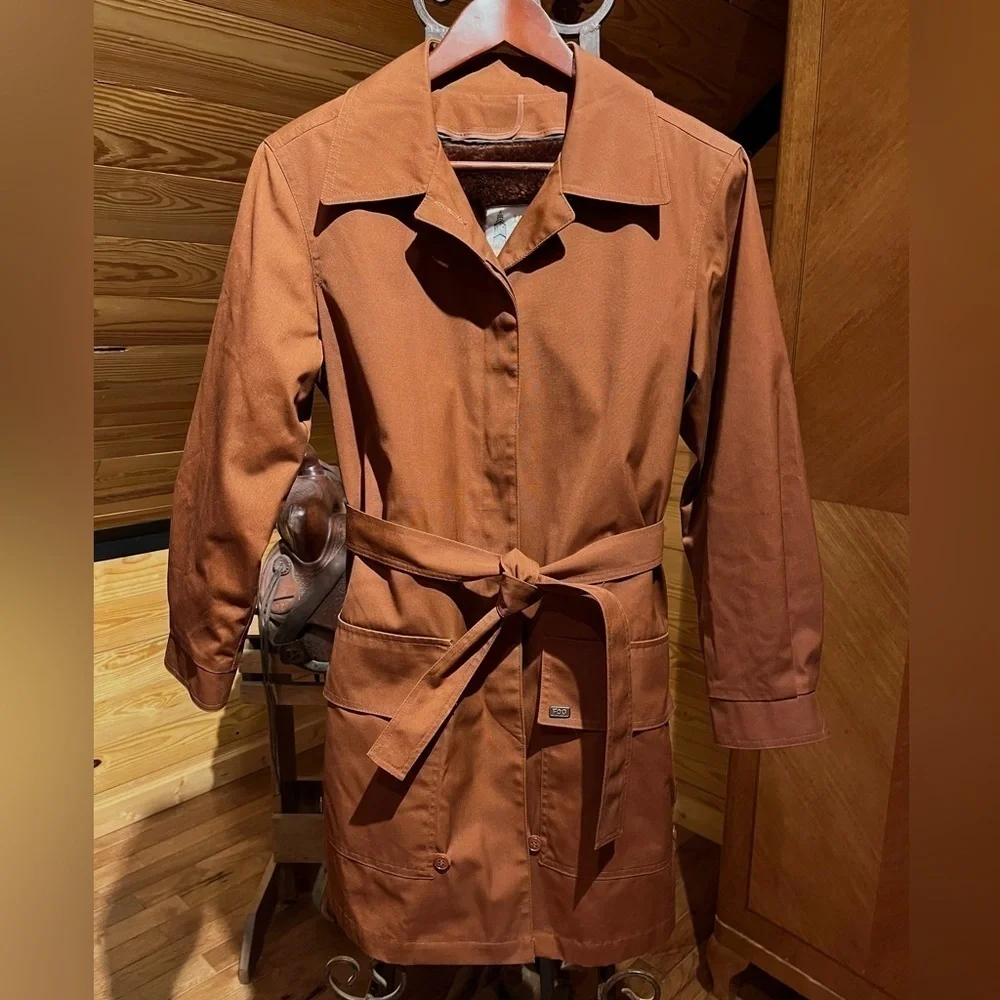 NEW Vintage Women’s London Fog Maincoats Trench Coat Rust Brown Removable Liner